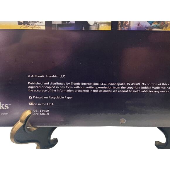 Authentic Jimi Hendrix Wall Calendar 2012 New Sealed Collectors Item Memorabilia - Picture 5 of 5